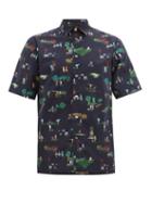 Matchesfashion.com Paul Smith - London Parks Print Cotton Poplin Shirt - Mens - Navy