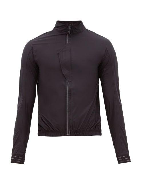 Matchesfashion.com Caf Du Cycliste - Reflective Logo Print Ripstop Cycling Jacket - Mens - Black