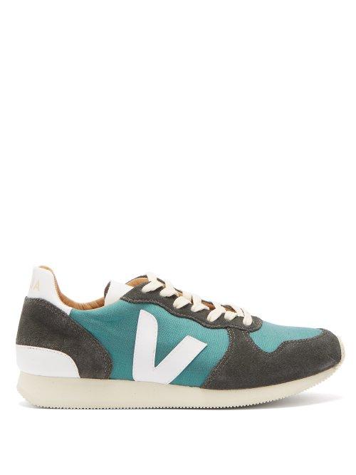 Matchesfashion.com Veja - Holiday Bastille Suede Panelled Satin Trainers - Womens - Dark Green