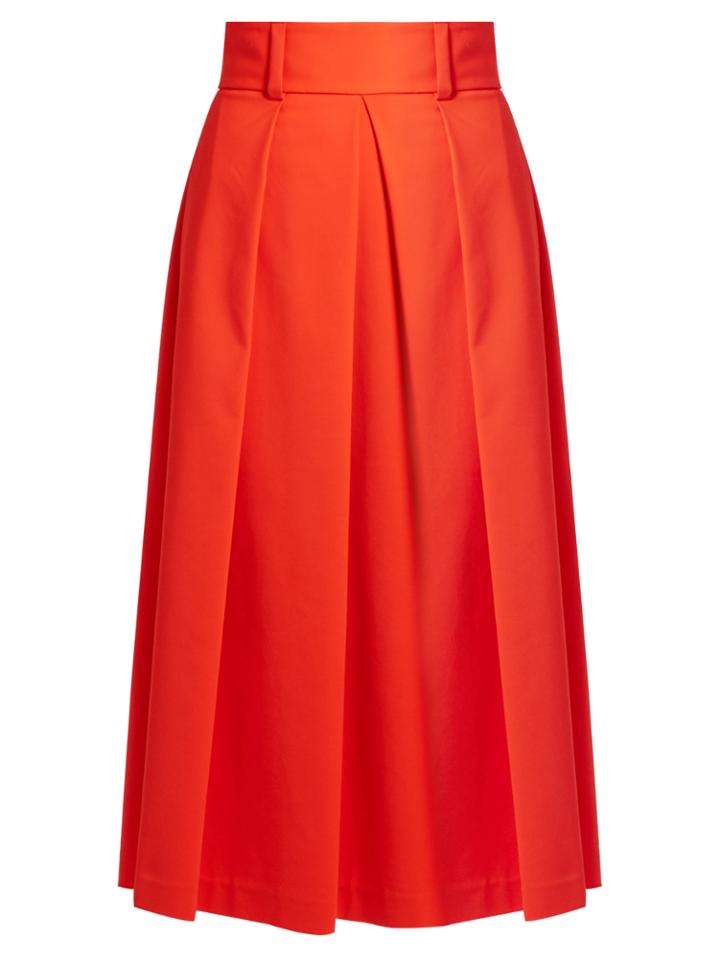 Tibi High-waist Stretch-poplin A-line Skirt