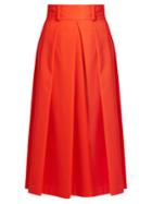 Tibi High-waist Stretch-poplin A-line Skirt