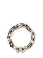 Matchesfashion.com Balenciaga - B-logo Chain-link Metal Bracelet - Mens - Silver