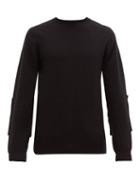 Matchesfashion.com Wardrobe. Nyc - Elbow Patch Wool Blend Sweater - Mens - Black