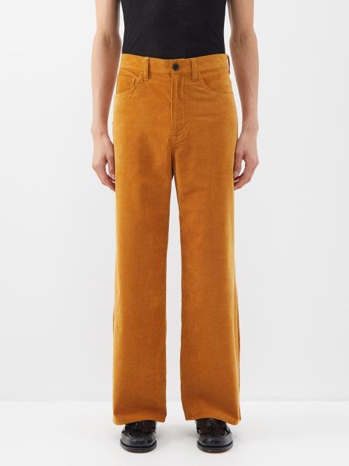 Sasquatchfabrix. - Flared Velvet Trousers - Mens - Beige