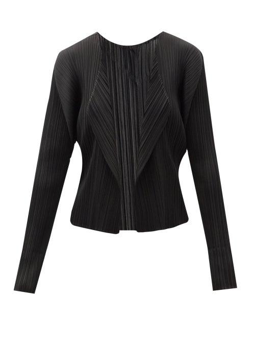Matchesfashion.com Pleats Please Issey Miyake - Technical-pleated Cardigan - Womens - Black