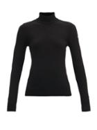 Matchesfashion.com Fusalp - Rita High-neck Diamond-matelass Sweater - Womens - Black
