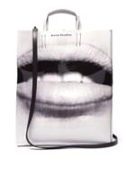 Matchesfashion.com Acne Studios - Baker Large Lips Print Pvc Tote - Womens - Black White