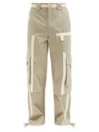 Matchesfashion.com Jacquemus - Grain Taped Cotton-twill Cargo Trousers - Mens - Green