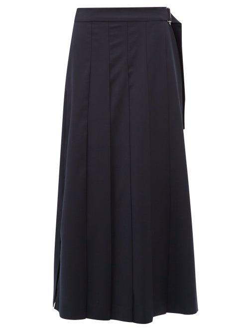 Matchesfashion.com Weekend Max Mara - Eguale Wrap Skirt - Womens - Navy