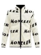 Matchesfashion.com Moncler - Reversible Logo-print Fleece Zip-through Jacket - Mens - Cream