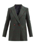 Blaz Milano - Checked Wool-twill Blazer - Womens - Green Multi