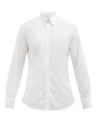 Brunello Cucinelli - Point-collar Cotton-poplin Shirt - Mens - White