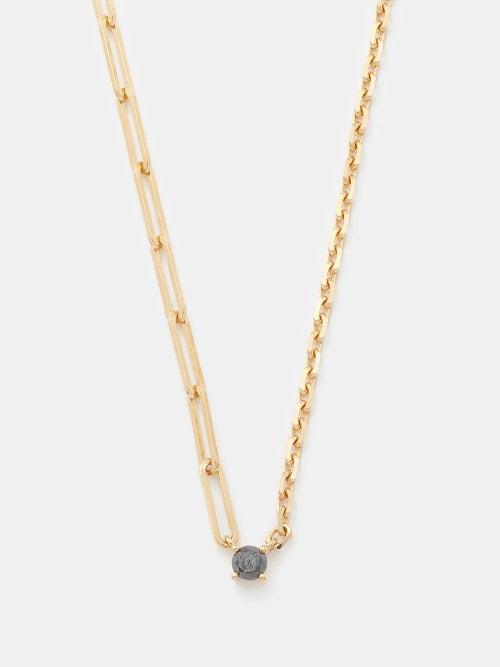 Yvonne Leon - Collier Solitaire Diamond & 18kt Gold Necklace - Mens - Gold
