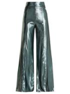 Wanda Nylon High-rise Wide-leg Silk-blend Trousers