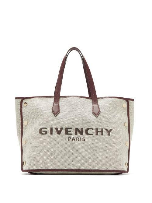 Matchesfashion.com Givenchy - Bond Medium Logo Print Canvas Tote Bag - Womens - Cream Multi