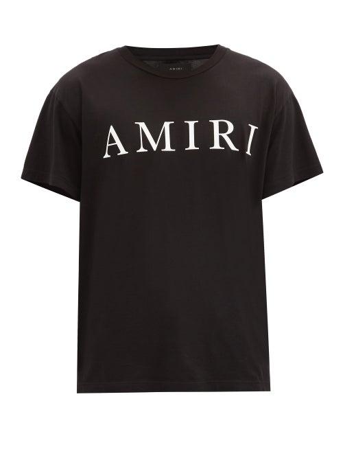 Matchesfashion.com Amiri - Logo-print Cotton T-shirt - Mens - Black