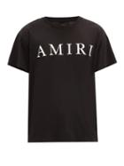 Matchesfashion.com Amiri - Logo-print Cotton T-shirt - Mens - Black
