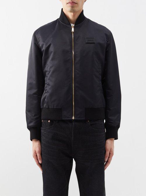 Versace - Reversible Heritage-print Bomber Jacket - Mens - Blue Gold