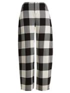 Marques'almeida High-rise Wide-leg Checked Wool Trousers