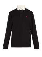 Matchesfashion.com Polo Ralph Lauren - Logo Embroidered Cotton Rugby Shirt - Mens - Black