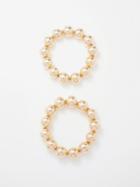 Joolz By Martha Calvo - Set Of Two 14kt Gold-plated Bracelets - Womens - Yellow Gold
