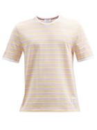 Matchesfashion.com Thom Browne - Ringer Striped Cotton-jersey T-shirt - Mens - Pink