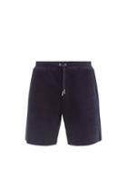 Matchesfashion.com Ralph Lauren Purple Label - Logo-embroidered Organic-cotton Terry Shorts - Mens - Navy