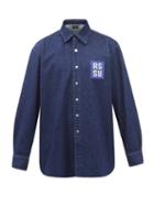 Raf Simons - Logo-patch Denim Shirt - Mens - Navy
