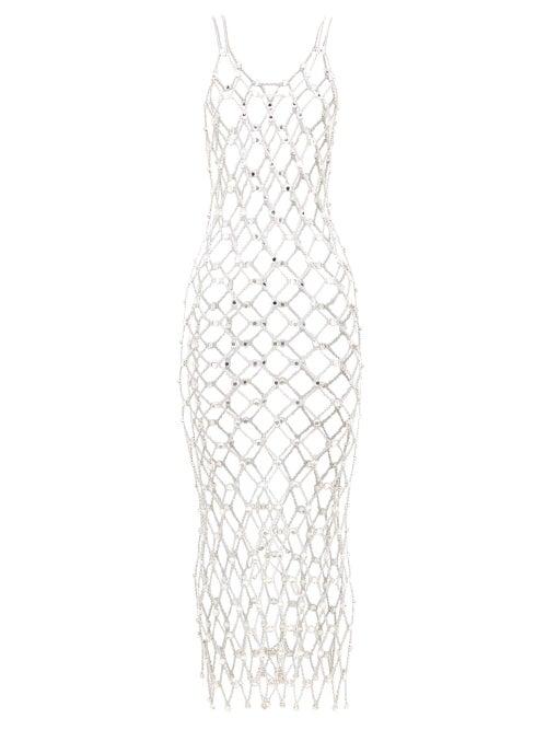 Matchesfashion.com Paco Rabanne - Crystal-embellished Chainmail Dress - Womens - Silver