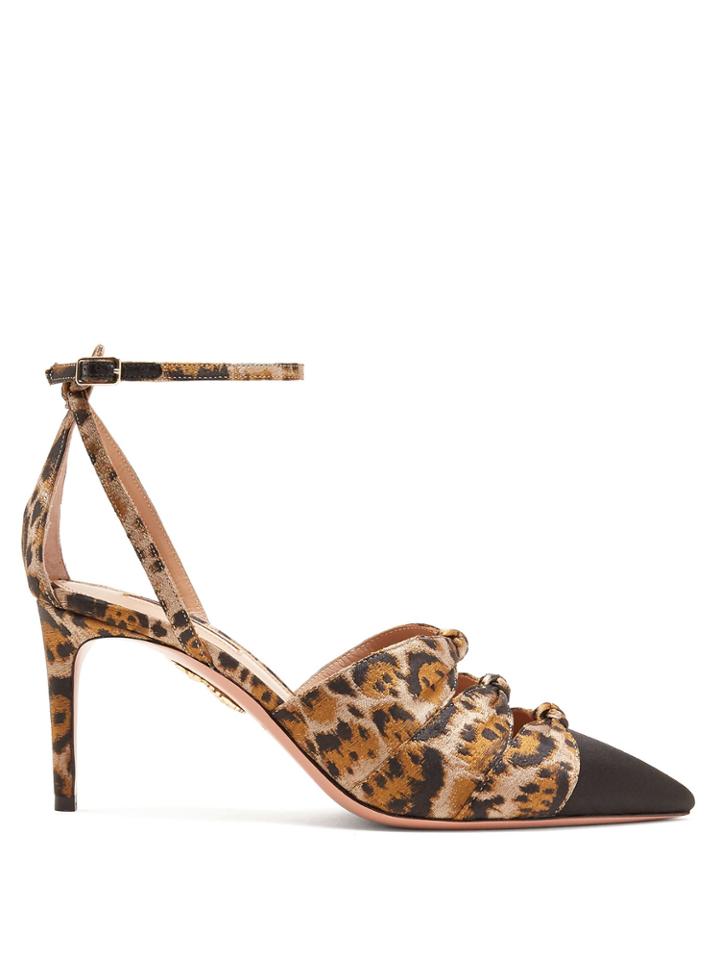 Aquazzura Mondaine 85 Leopard-print Pumps