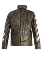 Off-white Laminated Camouflage-print Cotton-canvas Jacket