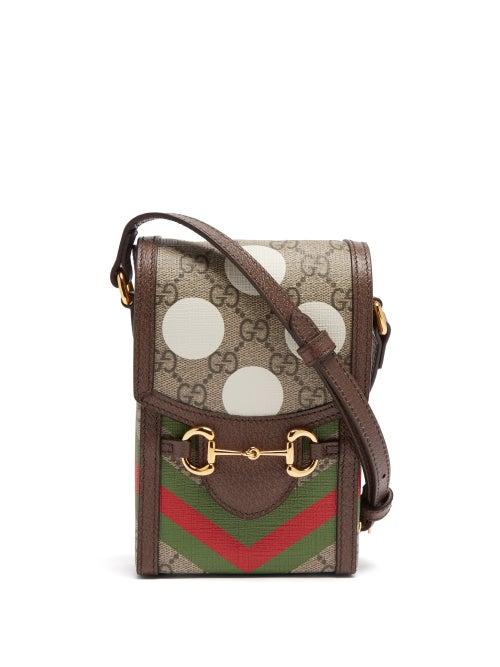 Gucci - Horsebit 1955 Coated-canvas Bag - Mens - Multi