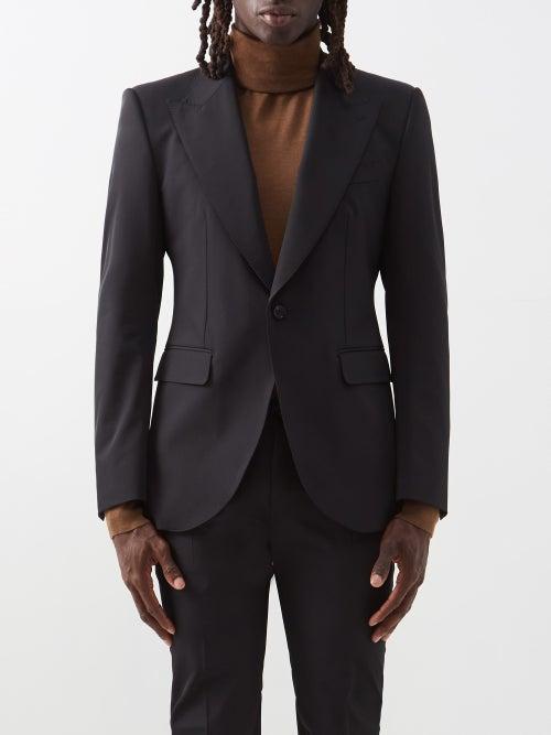 Dolce & Gabbana - Single-breasted Wool-blend Blazer - Mens - Black