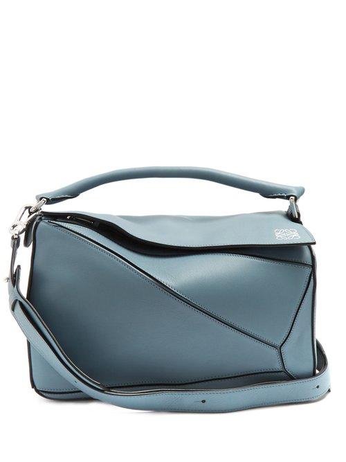 Matchesfashion.com Loewe - Puzzle Leather Bag - Womens - Light Blue