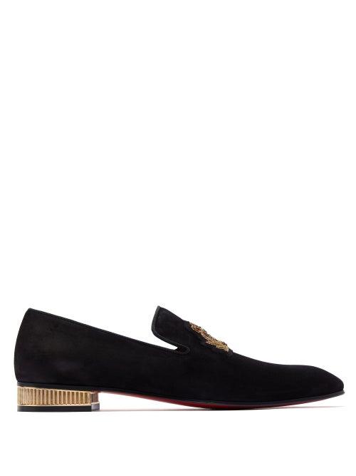 Matchesfashion.com Christian Louboutin - Captain Colonnaki Suede Loafers - Mens - Black