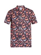 Matchesfashion.com Le Sirenuse, Positano - Animal Print Cotton Shirt - Mens - Dark Blue