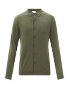 Allude - Patch-pocket Cashmere Cardigan - Mens - Khaki