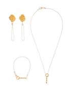 Matchesfashion.com Alighieri - 24kt Gold-gilded Earrings, Necklace And Bracelet - Womens - Gold