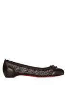 Christian Louboutin Miss Mix Mesh And Leather Flats
