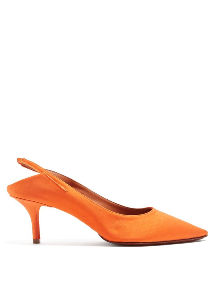 Vetements Sling-back Satin Pumps