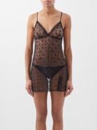 Agent Provocateur - Malorey Lace Slip Dress - Womens - Black