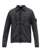 Mens Rtw Stone Island - Zipped Technical-shell Overshirt Jacket - Mens - Black