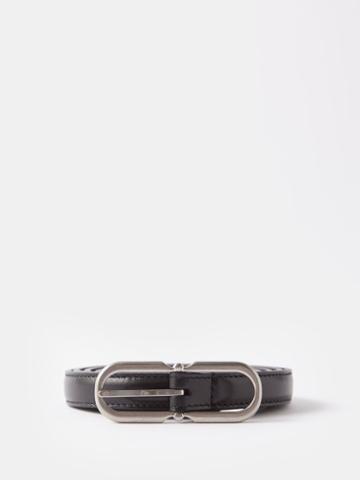 Saint Laurent - Buckled Leather Belt - Mens - Black