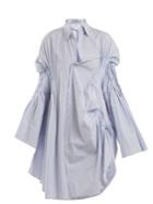 Junya Watanabe Asymmetric Pintucked Cotton Shirtdress