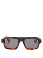 Matchesfashion.com Loewe - Square Acetate Sunglasses - Mens - Black Multi