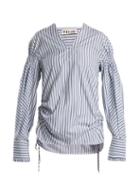 Matchesfashion.com Teija - Striped Cotton Poplin Blouse - Womens - Blue Stripe