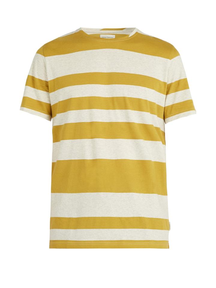 Oliver Spencer Conduit Crew-neck Striped Cotton T-shirt