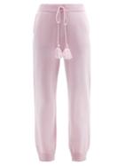 Matchesfashion.com Loveshackfancy - Tristan High-rise Wool-blend Track Pants - Womens - Light Pink