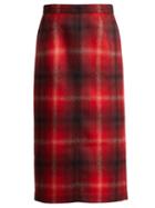 Matchesfashion.com No. 21 - Tartan Felted Midi Skirt - Womens - Red Multi