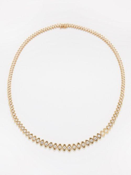 Sydney Evan - Eternity Diamond & 14kt Gold Necklace - Womens - Gold Multi